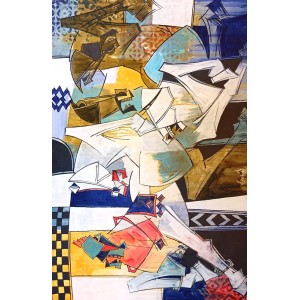 Ashkal, 30 x 48 Inch, Acrylic on Canvas, Figurative Painting, AC-ASH-331 Ashkal, 30 x 48 Inch, Acrylic on Canvas, Figurative Painting, AC-ASH-331